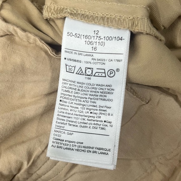 Gap Wide Leg Baggy Utility Khaki Cargo Pants NWT P - Picture 7 of 9